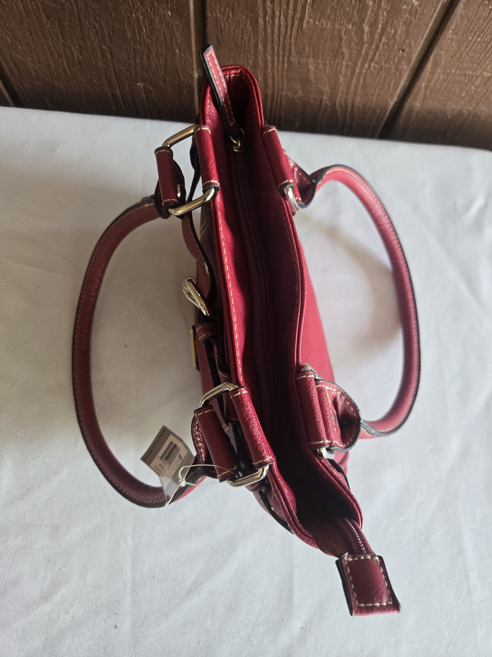 Rosetti Crimson Leatherette Handbag Bag - Picture 12 of 16